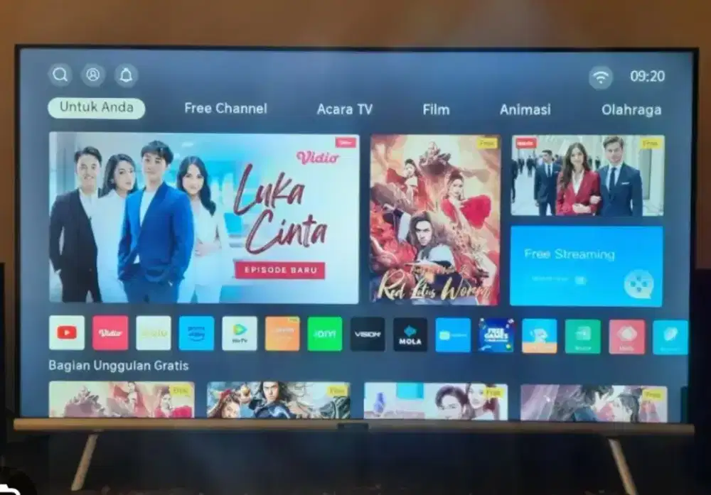 Murah smart tv coocaa 40in normal mulus