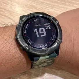 Jam tangan Garmin Fenix 6X Pro Solar Titanium second mulus surabaya