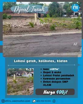 Tanah Pekarangan Di Gatak Kalikotes Klaten