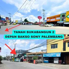 JUAL CEPAT TANAH PINGGIR JALAN DEPAN BAKSO SONY PALEMBANG