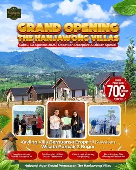 DI JUAL TANAH KAVLING VIEW GUNUNG HANJAWONG 500 MDPL PUNCAK DUA BOGOR