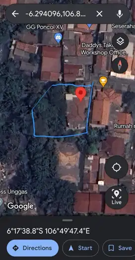 Jual tanah di bawah NJOP jauh di poncol Jatipadang jakarta selatan