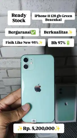 iPhone 11 128 gb Green Beacukai