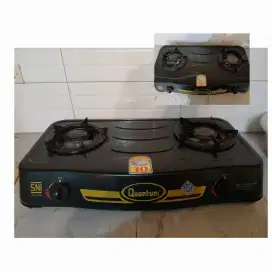 Dijual kompor quantum dua tungku warna hitam like new