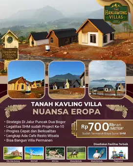 Tanah kavling murah view estetik pegunungan legalitas SHM