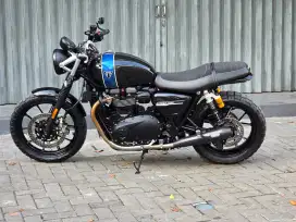 Moge Classic Triumph Street Twin 900 th 2019 Km 3rb Like New Modif