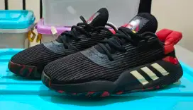 Sepatu Adidas Pro Bounce Black Scarlet Size 44