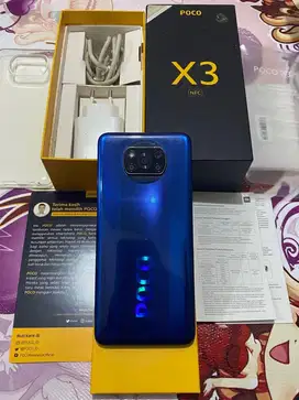 POCO X3 NFC 8+3/128 FULLSET FULL ORI TANGAN PERTAMA