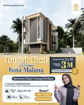 RUMAH KOS PREMIUM 23 KMR SAMPING FAKULTAS KEDOKTERAN UMM KOTA MALANG