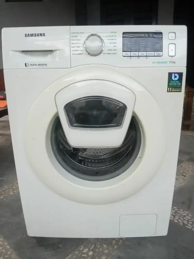 Mesin cuci Samsung inverter 7,5kg bekas normal original