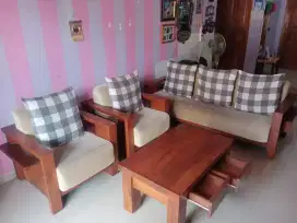 Sofa Jati Tua Mewah 3+1+1, pesan khusus di jepara thn 80an