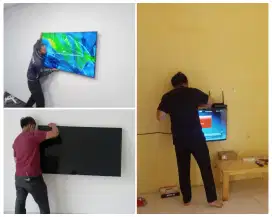 Braket +pasang atau pasang saja jika sudah ada bracket breket led tv