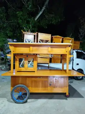 Gerobak Angkringan Bakso Mie Ayam PeceL Bubur Sate Martabak Ronde dlL