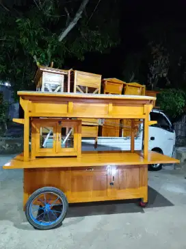 Gerobak Angkringan Bakso Mie Ayam PeceL Bubur Sate Martabak Ronde dlL