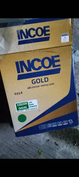 Dijual Aki Mobil INCOE Gold 32b20R 32Ah
