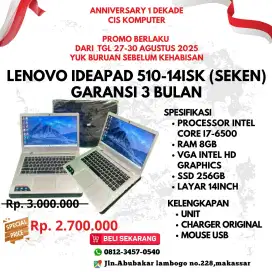 jual laptop lenovo ideapad 510-14ISK