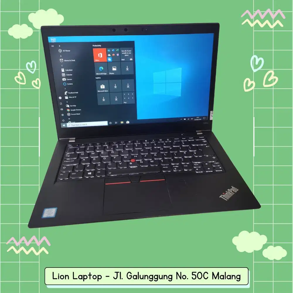 RAM 8GB Core i5 gen 8 Touchscreen Lenovo Thinkpad T480s SLIM [29|08]