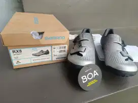 Sepatu Shimano cleat MTB gravel RX8 RH-801 Silver