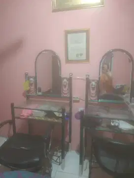Jual alat salon bak keramas,cermin meja rias 2, bad facial, bangku 1