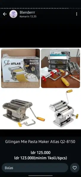 Gilingan Mie Pasta Maker Atlas Q2-8150