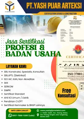 LAYANAN SERTIFIKASI PROFESI & BADAN USAHA (SBU, SKK, ISO, SERKOM, DLL)