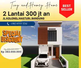 Rumah 2 Lantai 300 juta an 2 Kamar Tidur Jarang Ada