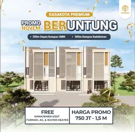 Rumah Kosan dijual Full Furnish dekat kampus di Kota Malang
