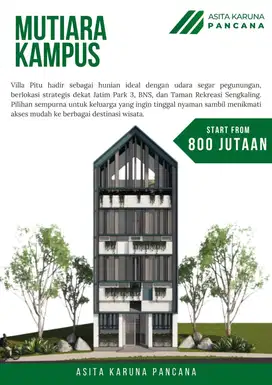 Rumah Kost Malang Cocok Untuk Investasi Belakang UMM