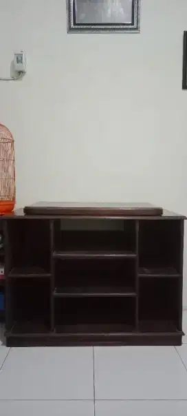 Buffet meja TV jati asli