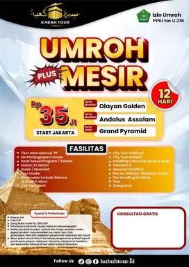 Umrah Plus Mesir 12 Hari | Hotel Dekat Haram