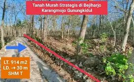 Dijual Tanah murah Dekat Kota dan kawasan Wisata Bejiharjo Strategis