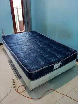Kasur Busa Lotus 120cm Godean Lengkap dengan Tempat Tidur dan Senderan