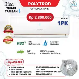 AC baru Polytron 1 PK menjual merk lainnya juga bisa hub kami lbh lnjt