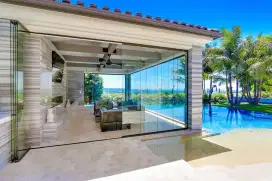 Folding Door Kaca Frameless 5 Daun – Elegan & Modern