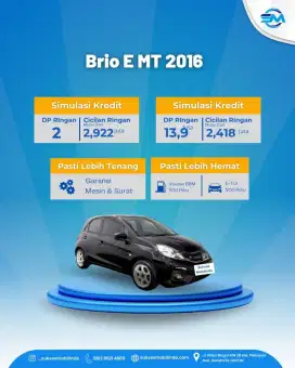 Brio e manual 2016 DP 2;JT angsuran 2,9 x 5th