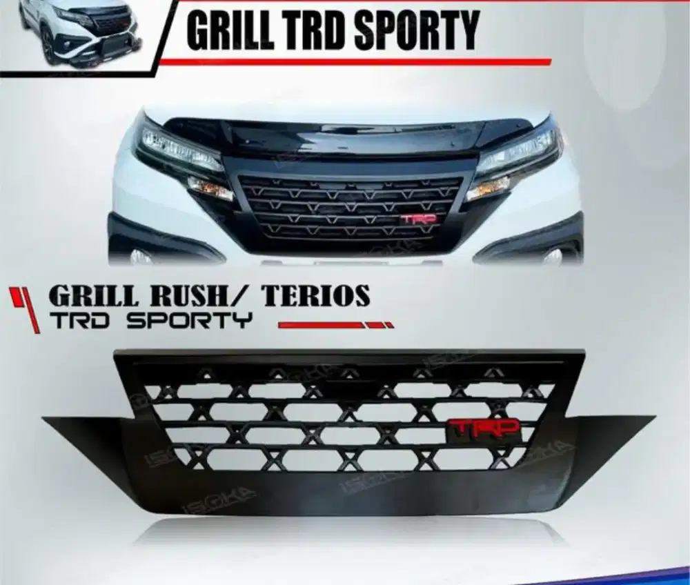 Grill all new Rush Terios 2018 2020 model TRD terbaru bahan plastik ab