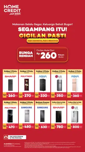 KULKAS 2 PINTU BERBAGAI MERK