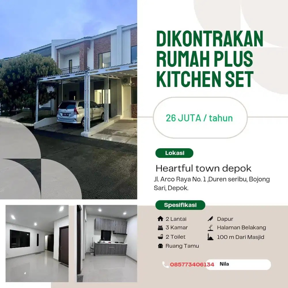 Di sewakan Rumah 2 Lantai