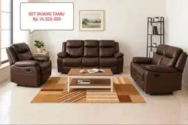 Jual sofa set recliner promo murah akhir bulan