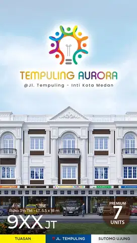 Dijual Ruko dikomplek tempuling aurora jalan tempuling