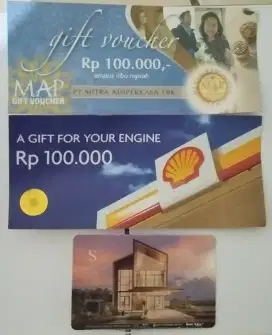 Dijual Voucher MAP, Voucher Shell & E-money total 300 Ribu