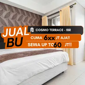 JUAL CEPAT (BU) APARTEMEN COSMO TERRACE 1BR FURNISHED THAMRIN CITY