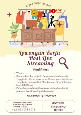 Host live streaming