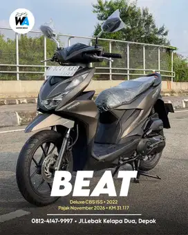 Kredit/Cash Honda Beat Deluxe Cbs Iss Tahun 2022
