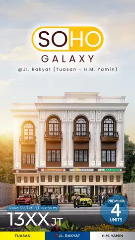 Dijual ruko di komplek soho galaxy jalan rakyat