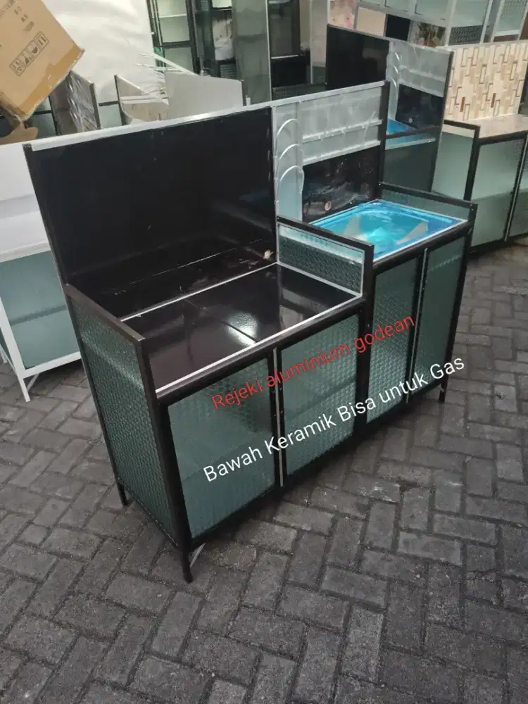 Rak kompor wastafel 130cm bawah keramik