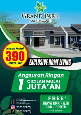 RUMAH TANPA DP GRAND PARK ANGASWANGI SUKODONO SIDOARJO