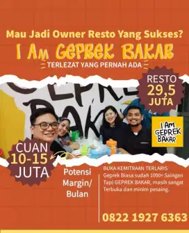 Franchise I Am Geprek Bakar Laris Manis Peluang Usaha Terbukti Untung