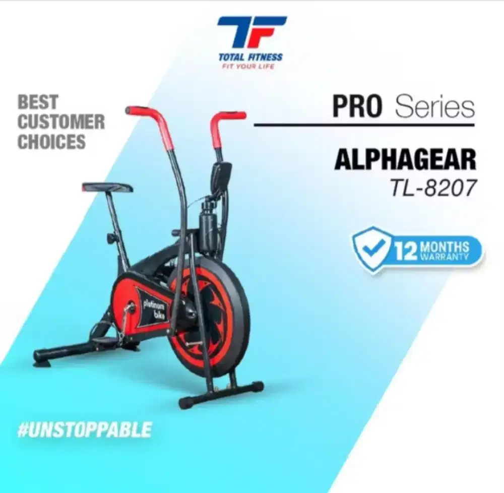TOTAL- New alat olahraga sport fitnes gym sepeda statis fitnes premium