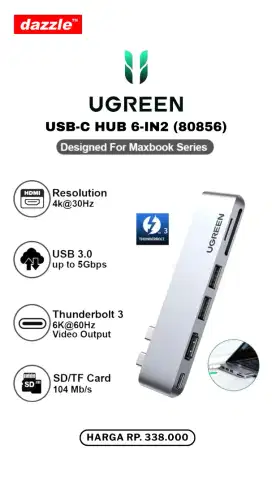 UGREEN USB-C HUB 6-IN2 (80856)